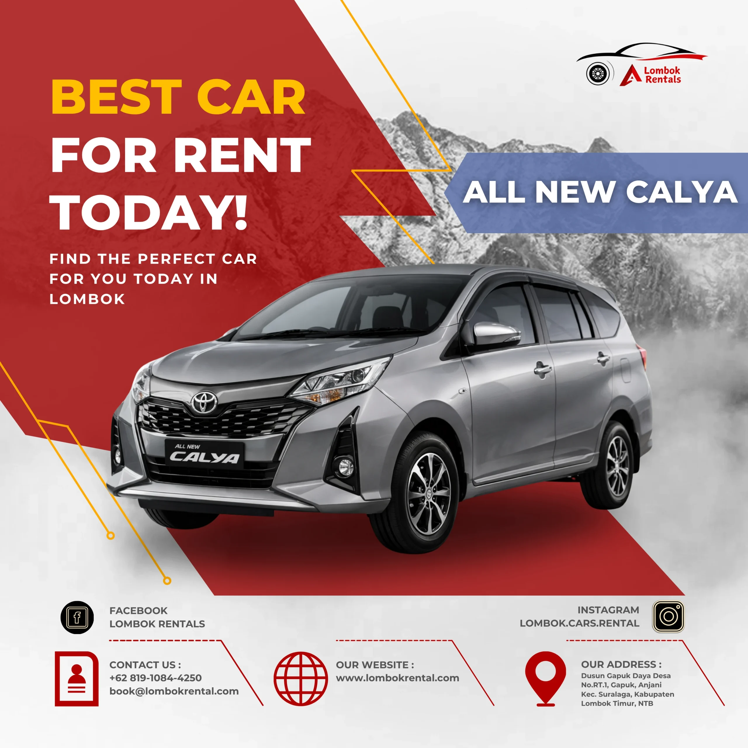 All New Calya – Car rental Lombok