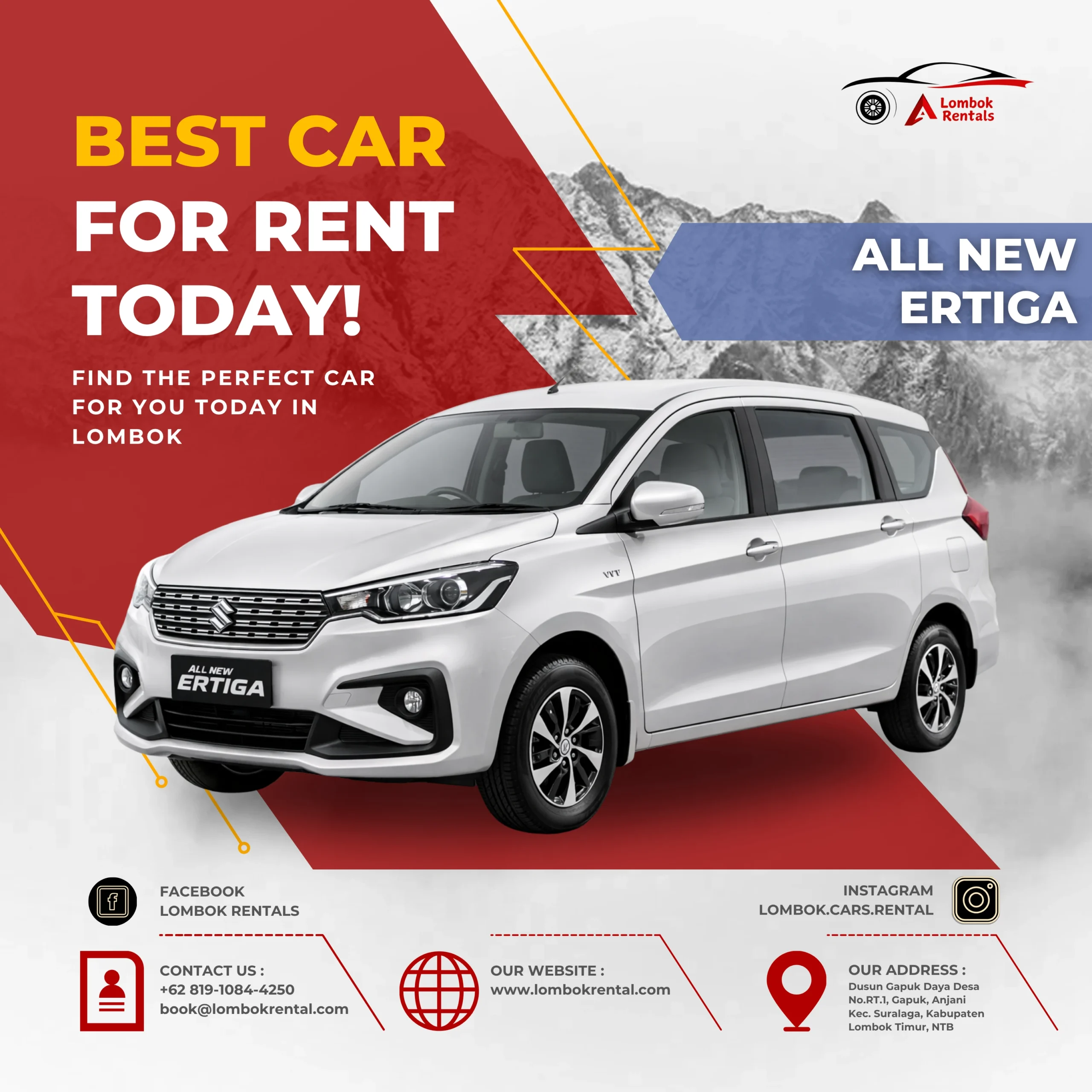 All New Ertiga – Car rental Lombok