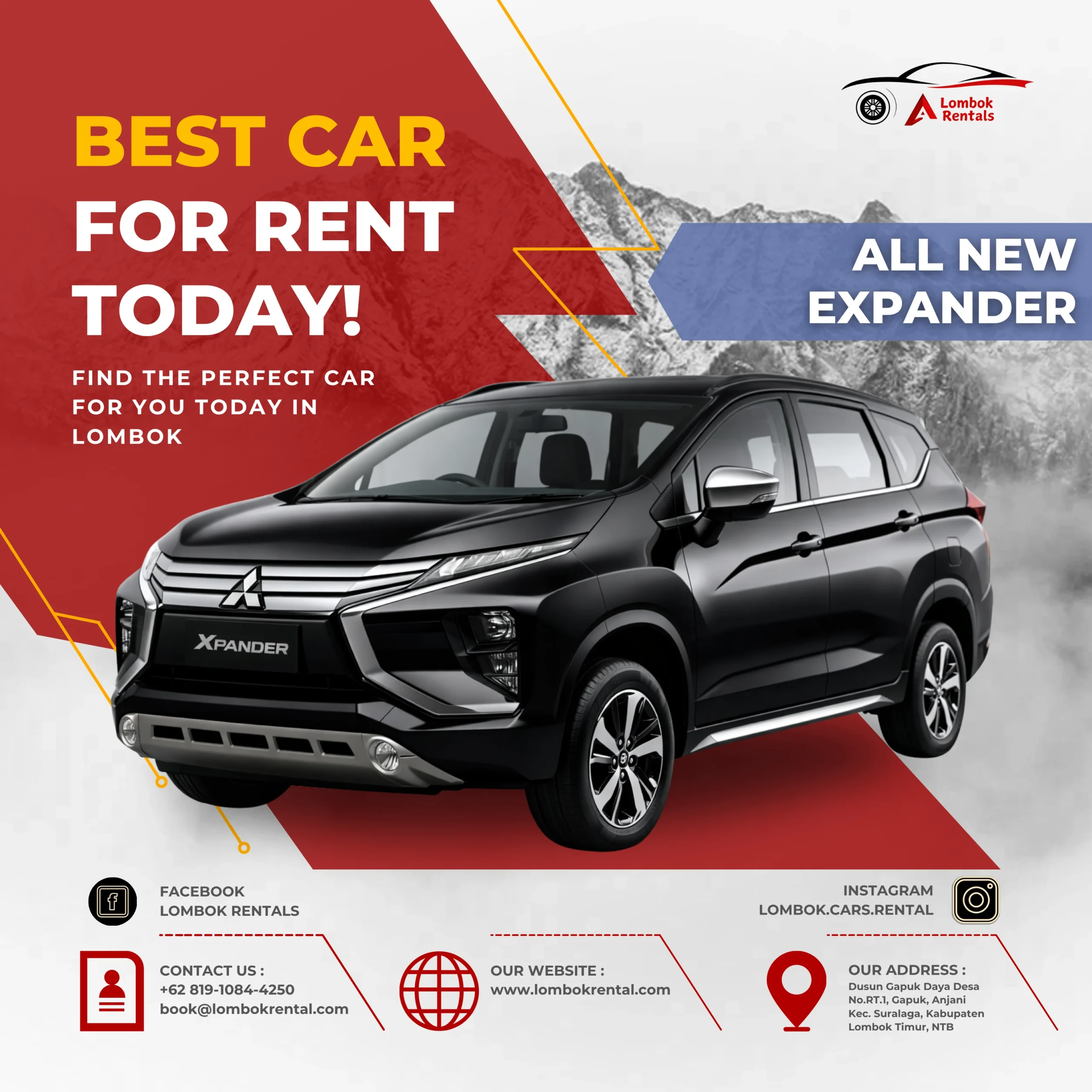 Mitsubishi Expander – Car rental Lombok