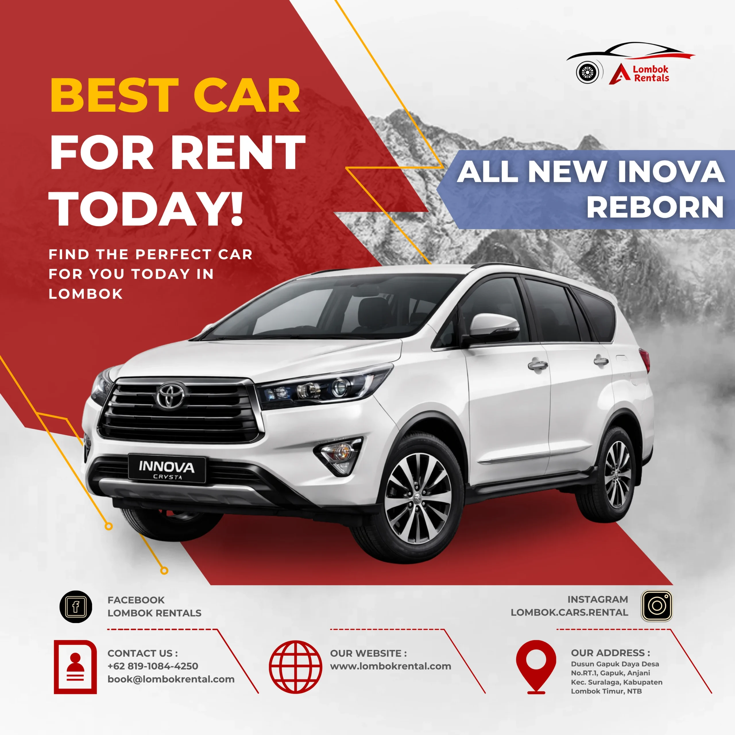 All New Innova Reborn – Car rental Lombok