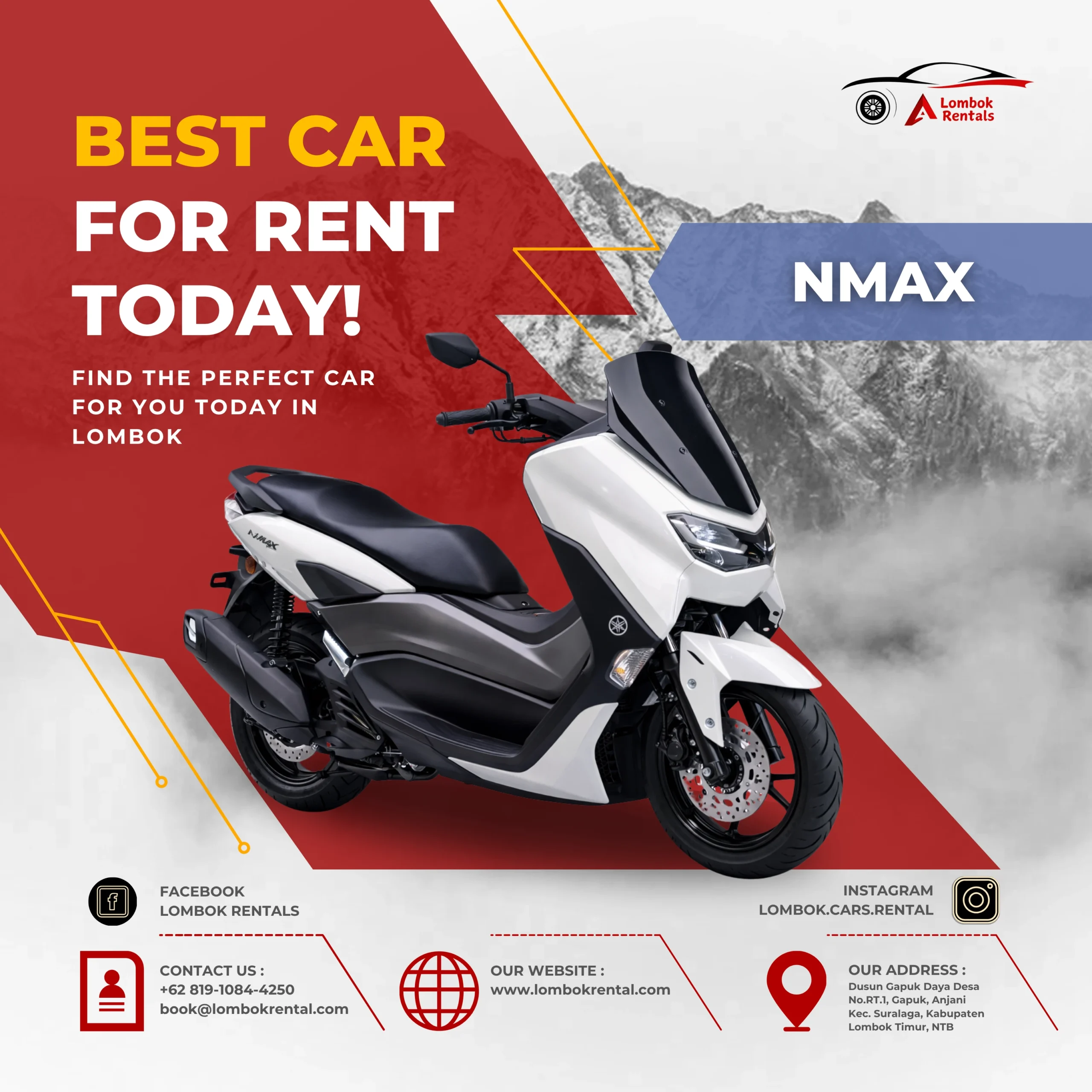 NMAX – Car rental Lombok